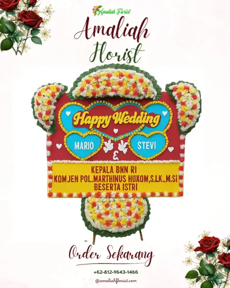 Papan Bunga Pernikahan Air Buaya